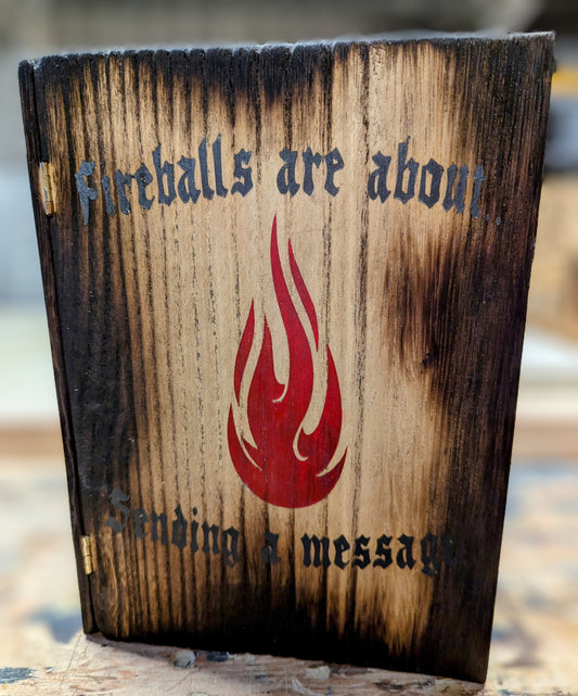 Fire Ball D&D Dice Box Dice Tray Dungeons and Dragons dice box