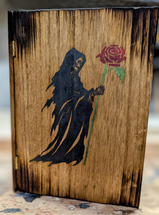 Grim Reaper With Roase D&D Dice Box Dice Tray Dungeons and Dragons dice box
