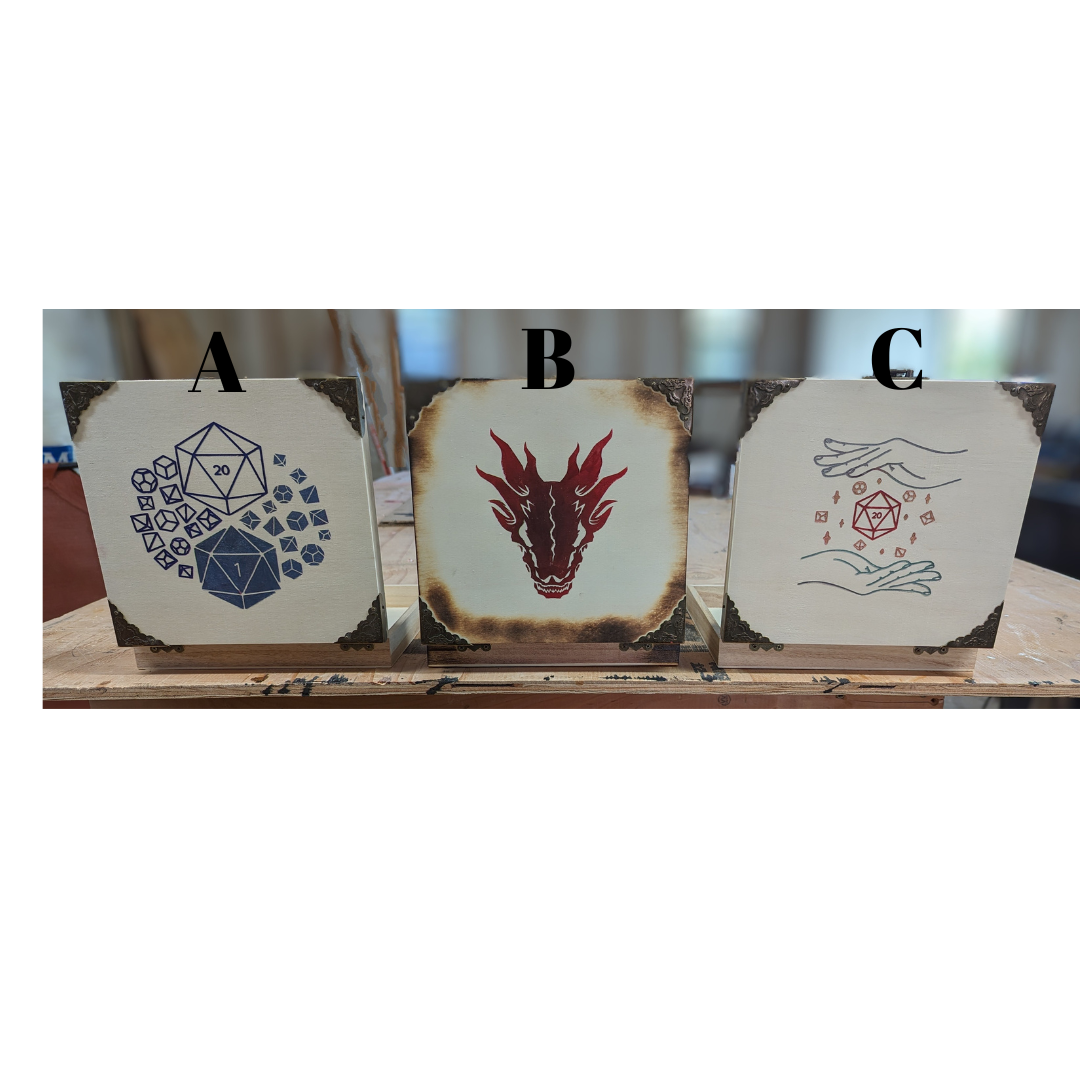 D&D Dice Box Dice Tray Dungeons and Dragons dice box