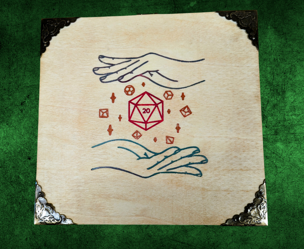 D&D Dice Box Dice Tray Dungeons and Dragons dice box