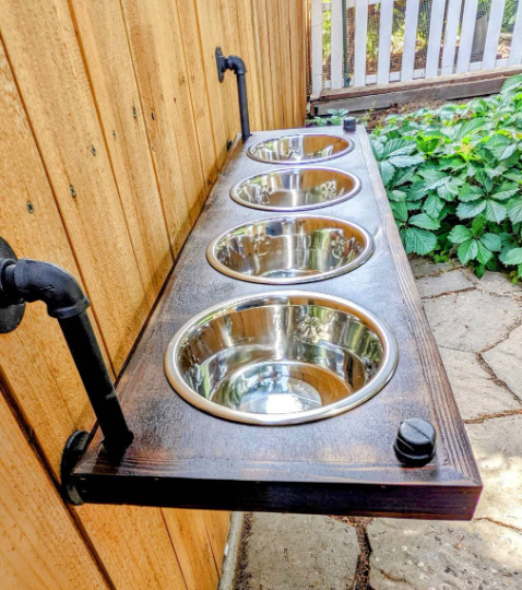 4 Bowl Elevated Dog Feeder JJwoodworking