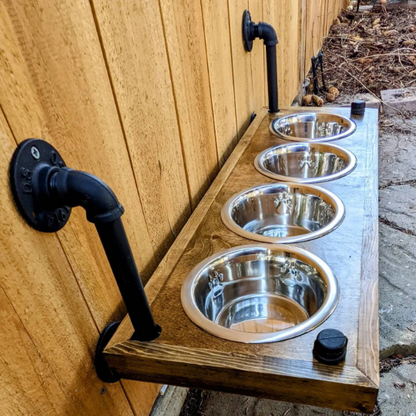 4 Bowl Elevated Dog Feeder