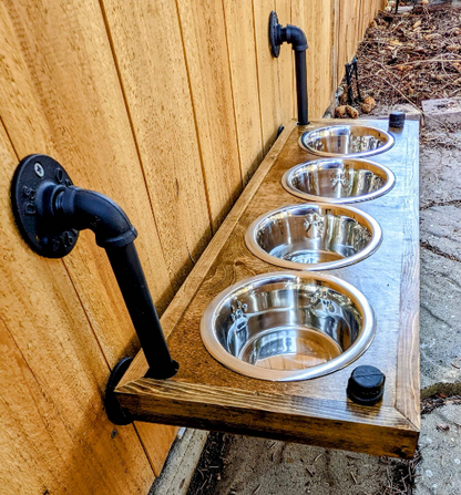 4 Bowl Elevated Dog Feeder