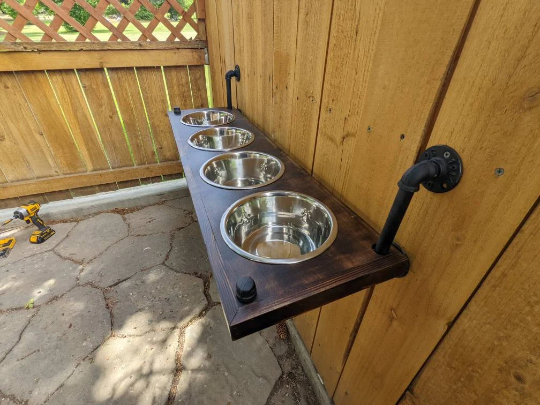 4 Bowl Elevated Dog Feeder JJwoodworking