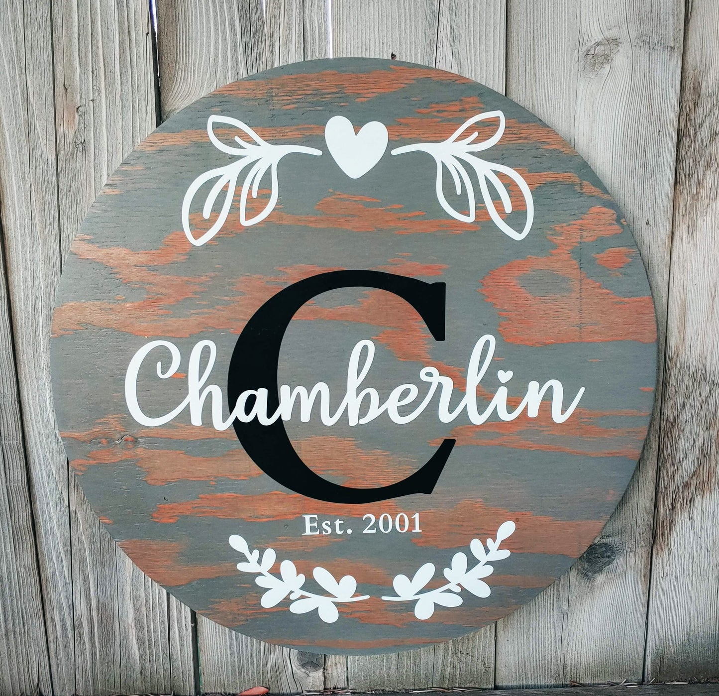 Family Last Name Sign for Personalized Wedding Gift, Farmhouse Decor Established Sign, Custom Wood Sign Engagement Gift, Wooden Name Sign