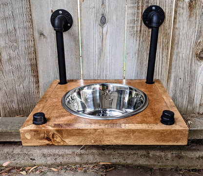 Elevated Single Raised Dog Feeder