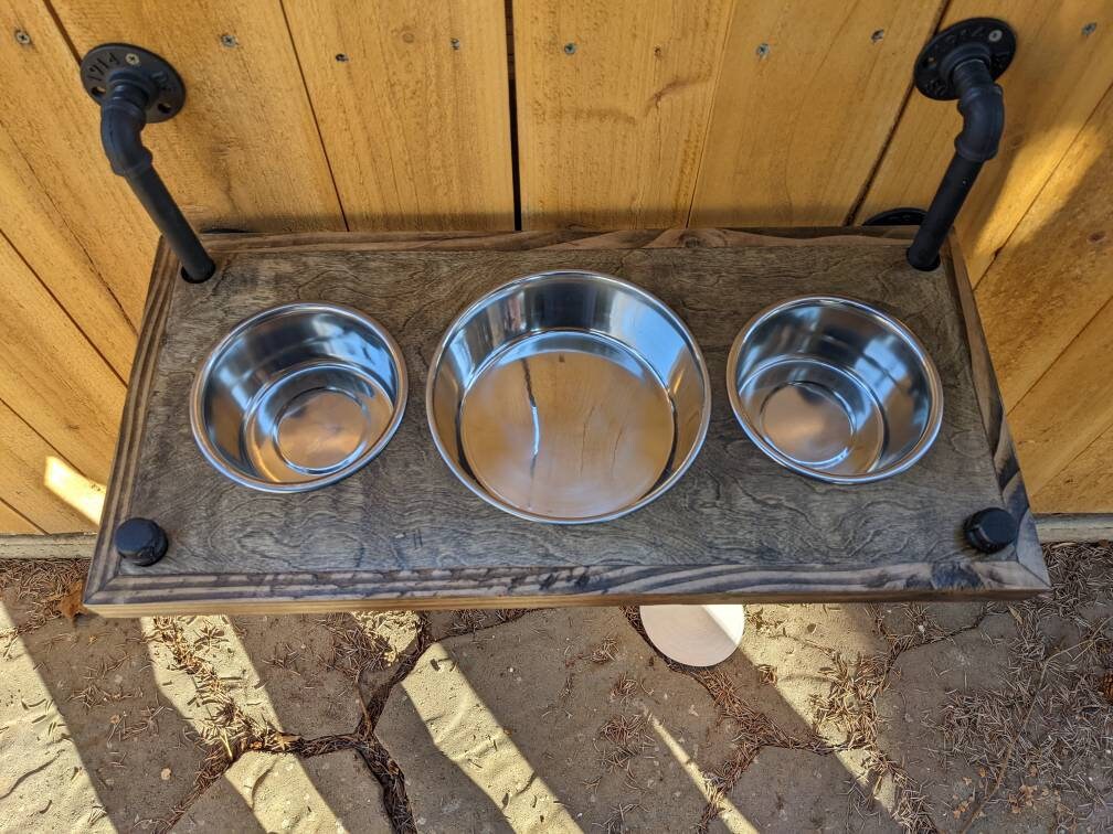 Elevated 3 Bowl Dog Feeder JJwoodworking