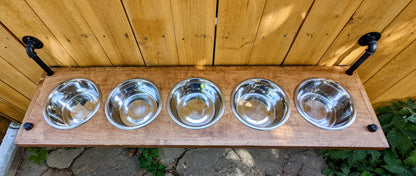 Elevated 5 Bowl Dog Feeder